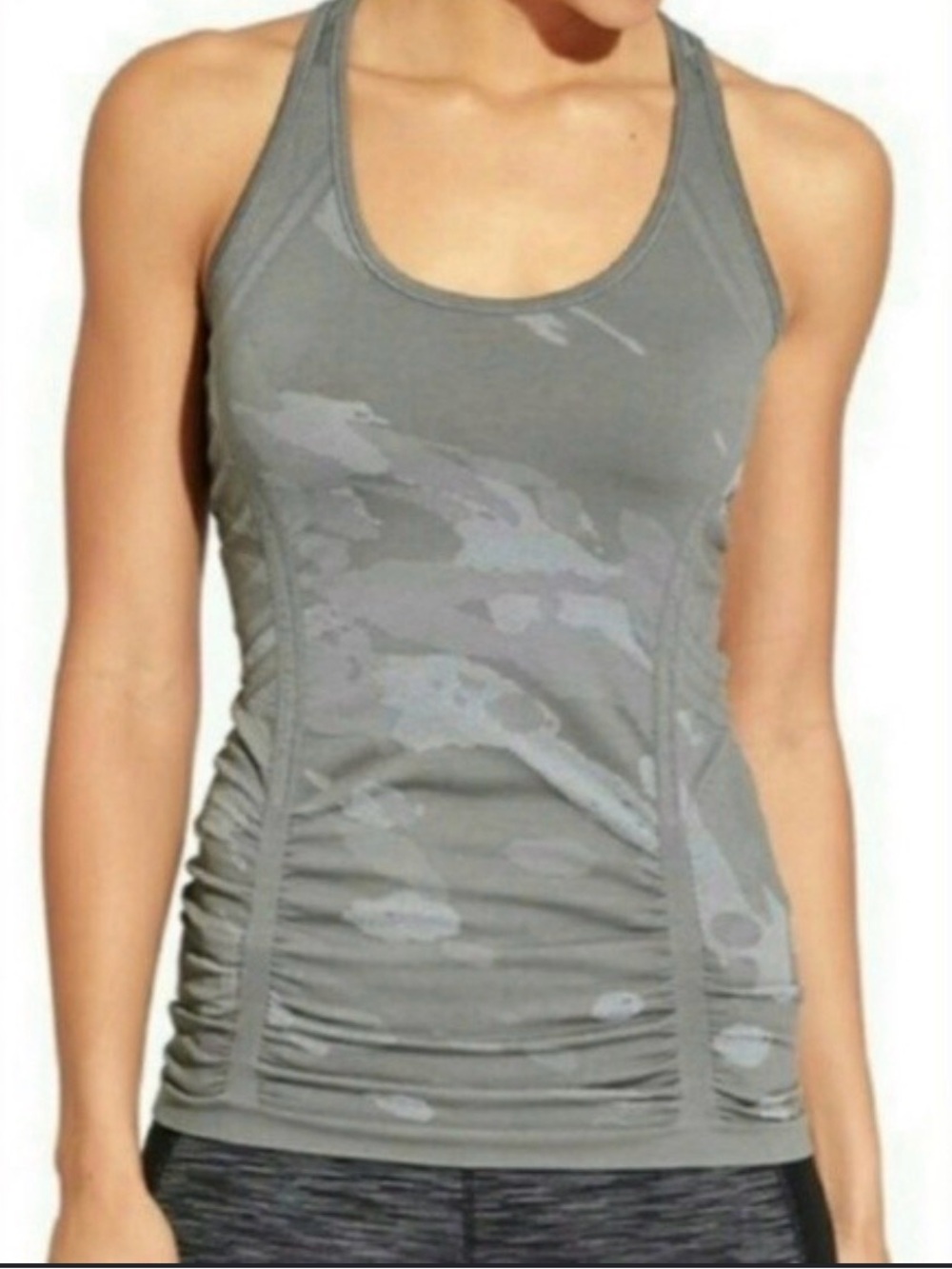 Athleta Fastest Track Camo Tank Top in Cobblestone Grey